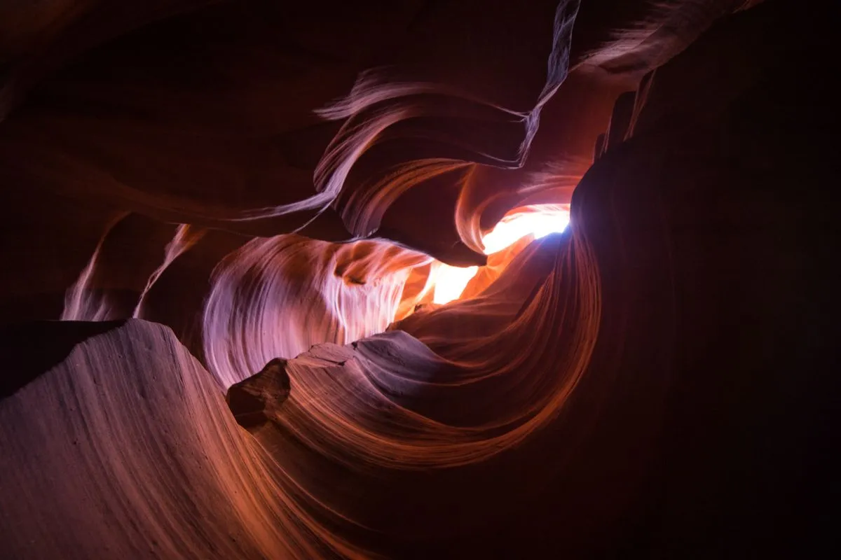 The sandstone looks like frozen waves, ground by water over thousands of years.