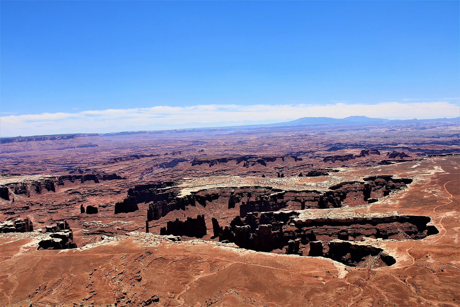 An endless sea of canyons, as far as the eye can see.