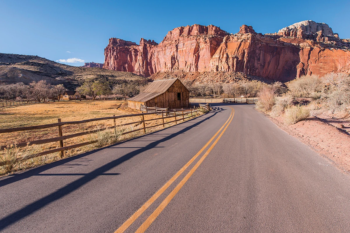 Glowing red rock walls and hardly a soul, that is Capitol Reef.