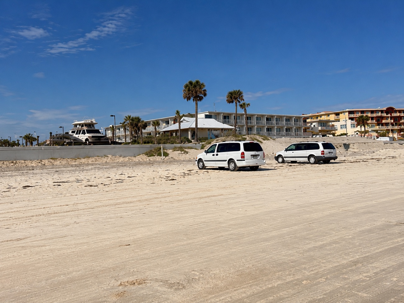 Back then, 1999: cars parked right on the hard-packed sand of Daytona Beach