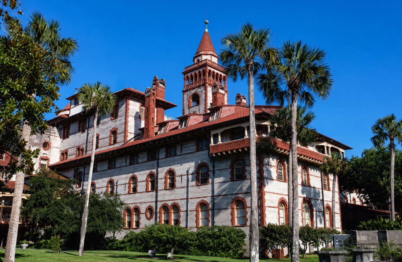 Back then, 1999: Flagler College in St. Augustine, a former luxury hotel
