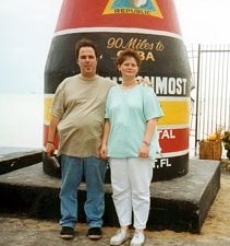 Yvonne and me at the southernmost point of the continental U.S. in Key West