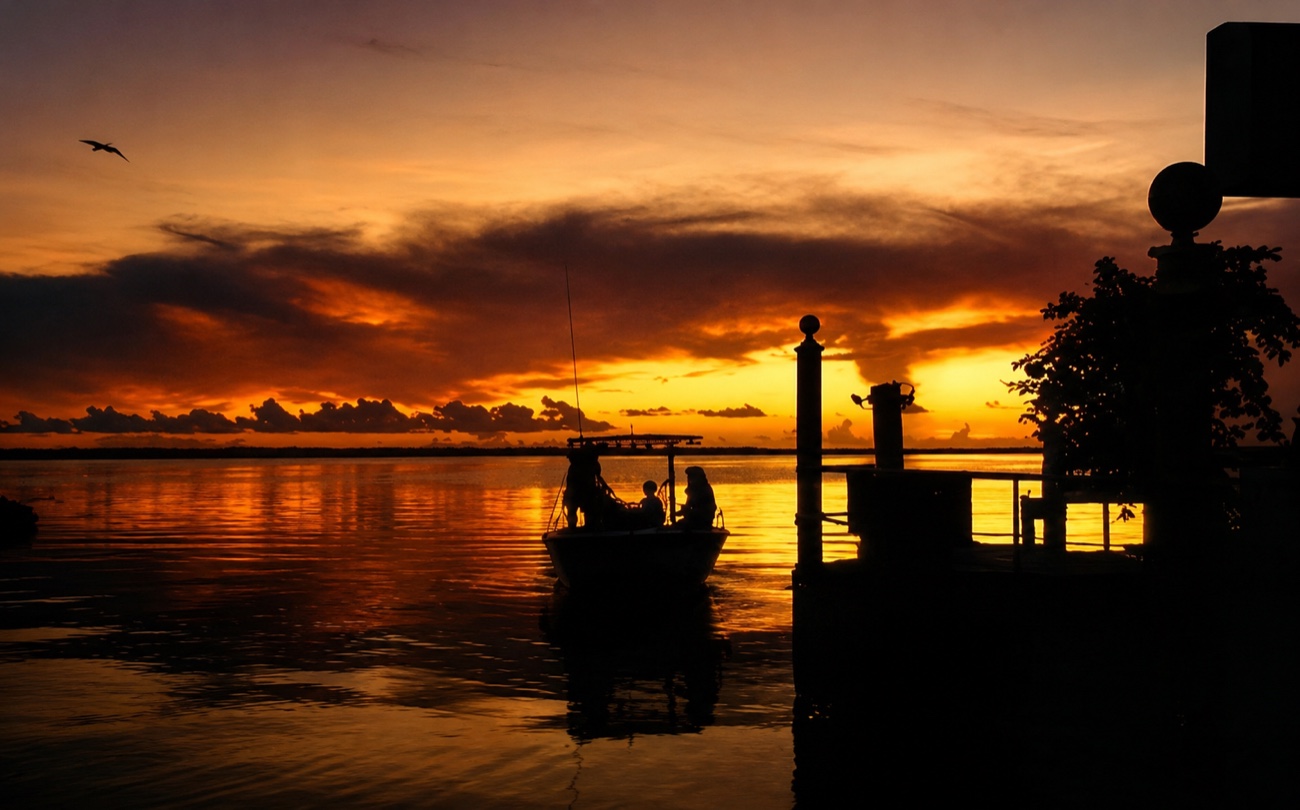 Back then, 1991: the sunset in Key West, shot from the pier that evening