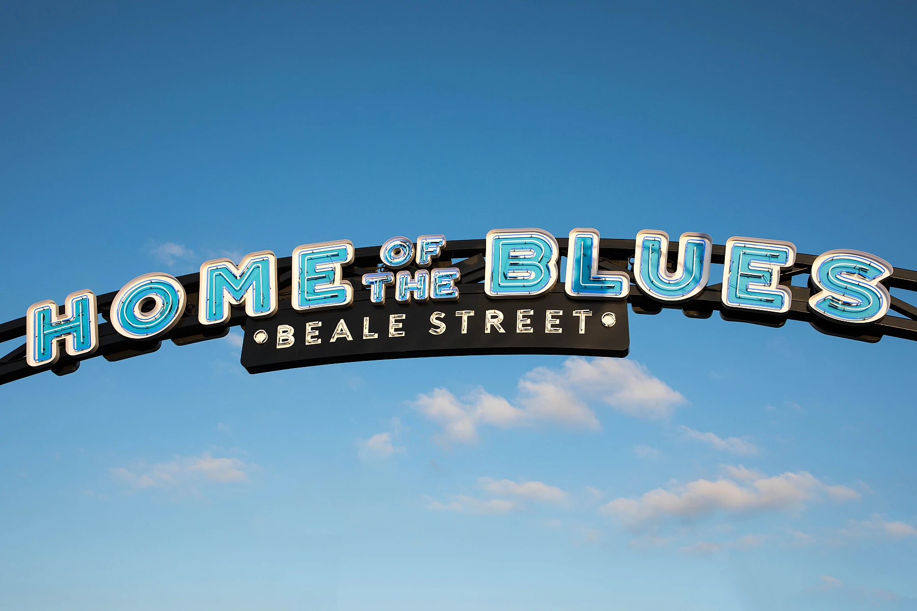 On Beale Street, the famous music strip of Memphis.