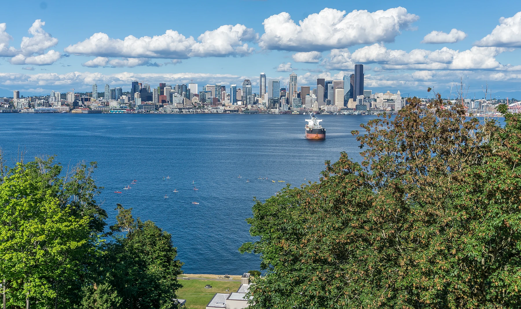The skyline of Seattle with the Space Needle.
